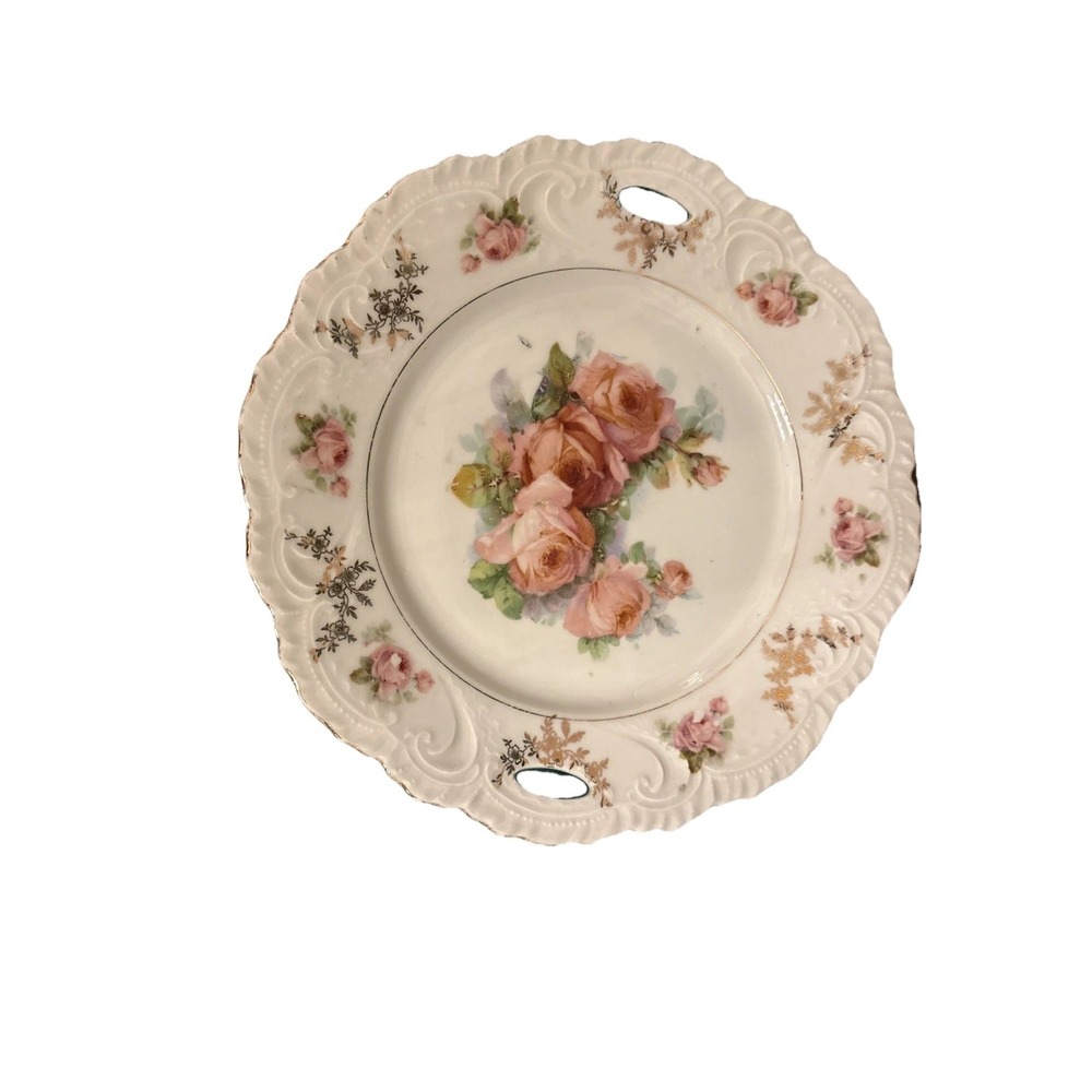 Vintage Bavaria Floral art Plate German 1940‎